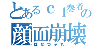 とあるｃｌ奏者の顔面崩壊（はなつぶれ）