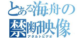 とある海舟の禁断映像（アダルトビデオ）