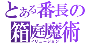 とある番長の箱庭魔術（イリュージョン）