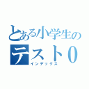 とある小学生のテスト０点（インデックス）