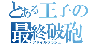 とある王子の最終破砲（ファイルフラシュ）