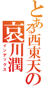 とある西東天の哀川潤（インデックス）