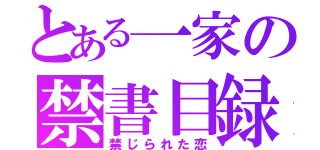 とある一家の禁書目録（禁じられた恋）