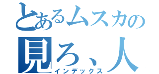 とあるムスカの見ろ、人がゴミのようだ（インデックス）