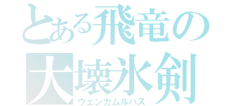 とある飛竜の大壊氷剣（ウェンカムルバス）