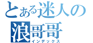 とある迷人の浪哥哥（インデックス）