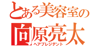 とある美容室の向原亮太（ヘアプレジデント）