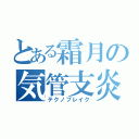 とある霜月の気管支炎（テクノブレイク）