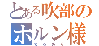 とある吹部のホルン様（てるあり）