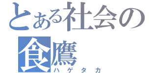 とある社会の食鷹（ハゲタカ）