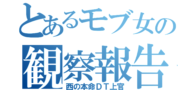 とあるモブ女の観察報告（西の本命ＤＴ上官）