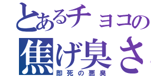 とあるチョコの焦げ臭さ（即死の悪臭）