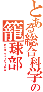 とある総合科学の籠球部（初心者　マネージャー歓迎）