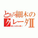 とある細木のクレーターⅡ（底には何も無い）