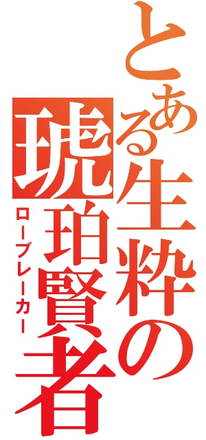 とある生粋の琥珀賢者（ローブレーカー）