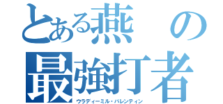 とある燕の最強打者（ウラディーミル・バレンティン）