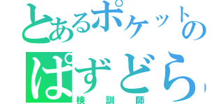 とあるポケットのぱずどら（検訓師）