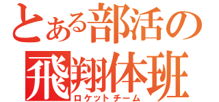 とある部活の飛翔体班（ロケットチーム）