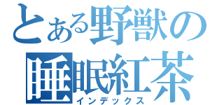 とある野獣の睡眠紅茶（インデックス）