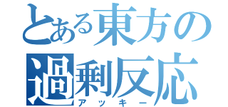 とある東方の過剰反応（アッキー）