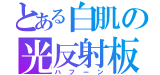 とある白肌の光反射板（ハフーン）