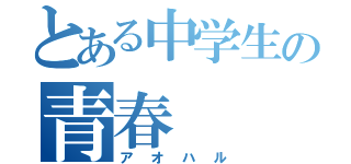 とある中学生の青春（アオハル）