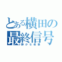 とある横田の最終信号（静かな老衰）