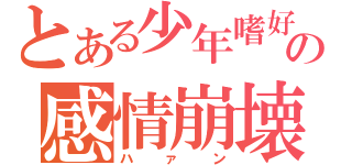 とある少年嗜好の感情崩壊（ハァン）