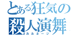 とある狂気の殺人演舞（カルネージ）