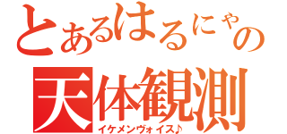 とあるはるにゃんの天体観測（イケメンヴォイス♪）