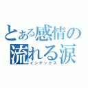 とある感情の流れる涙（インデックス）