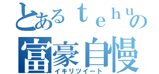 とあるｔｅｈｕの富豪自慢（イキリツイート）