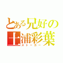 とある兄好の土浦彩葉（ストーカー）