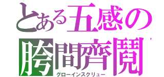 とある五感の胯間齊鬩（グローインスクリュー）