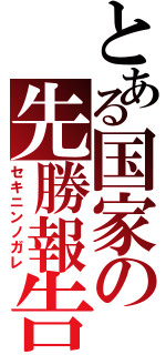 とある国家の先勝報告（セキニンノガレ）