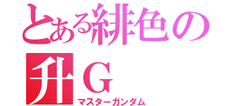 とある緋色の升Ｇ（マスターガンダム）