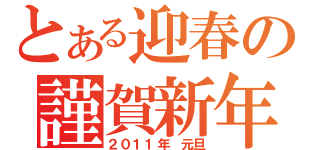 とある迎春の謹賀新年（２０１１年 元旦）