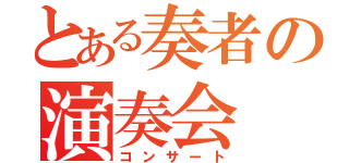 とある奏者の演奏会（コンサート）