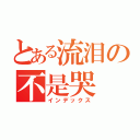 とある流泪の不是哭（インデックス）