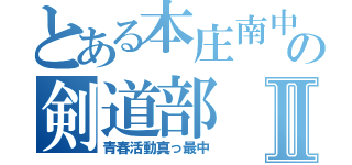 とある本庄南中の剣道部Ⅱ（青春活動真っ最中）