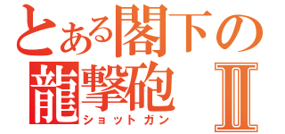 とある閣下の龍撃砲Ⅱ（ショットガン）