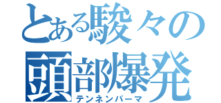 とある駿々の頭部爆発（テンネンパーマ）