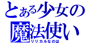 とある少女の魔法使い（リリカルなのは）