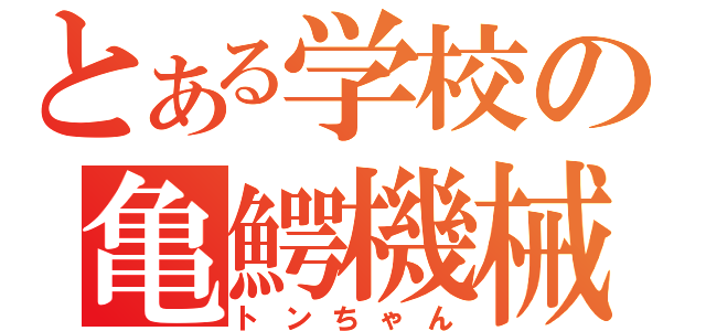 とある学校の亀鰐機械（トンちゃん）