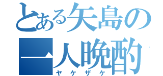 とある矢島の一人晩酌（ヤケザケ）