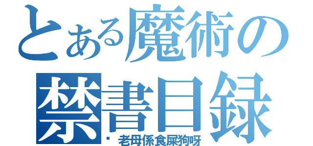 とある魔術の禁書目録（你老母係食屎狗呀）