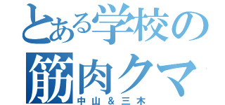 とある学校の筋肉クマ親子（中山＆三木）