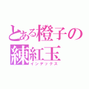 とある橙子の練紅玉（インデックス）