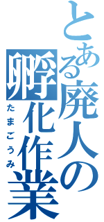 とある廃人の孵化作業（たまごうみ）