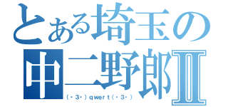 とある埼玉の中二野郎Ⅱ（（・３・）ｑｗｅｒｔ（・３・））